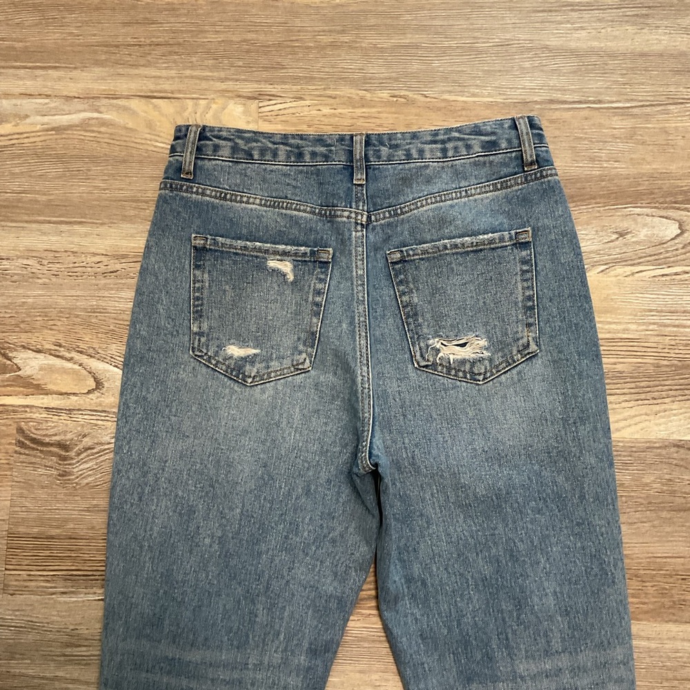 Vervet Rendition Emma Distressed Mom High Rise Light Ribse Cotton Ankle Jeans 28 - Picture 7 of 12